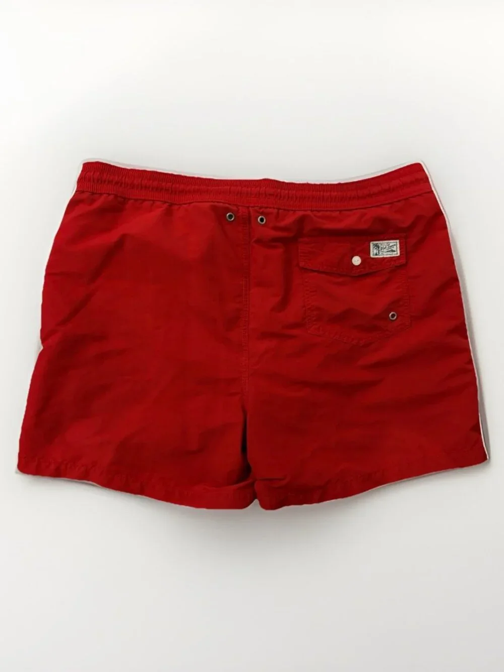 Polo Ralph Lauren Swim Trunks Mens XL Red Blue Navy Waistband White Drawstring